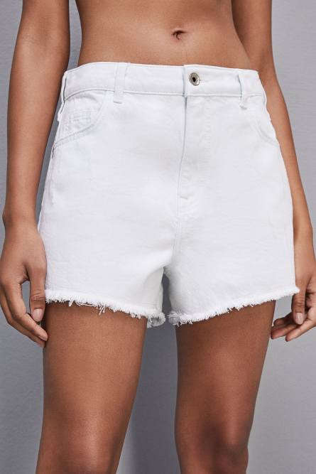 Weiße Shorts aus Bull-Denim ESSENTIAL, Weiß, Patrizia Pepe