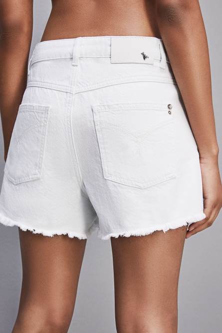 Weiße Shorts aus Bull-Denim ESSENTIAL, Weiß, Patrizia Pepe