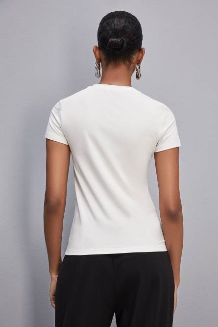 T-Shirt Essential, Bianco, Patrizia Pepe