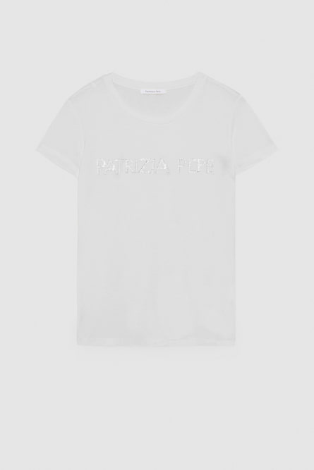 T-Shirt Essential, Bianco, Patrizia Pepe