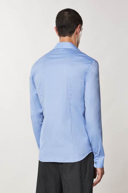 Cotton poplin regular shirt, Light Blue, Patrizia Pepe