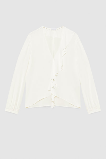 Essential crepe blouse, White, Patrizia Pepe