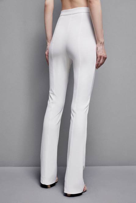 Slim Flare pants, White, Patrizia Pepe