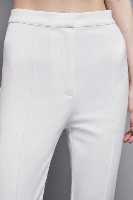 Slim Flare pants, White, Patrizia Pepe
