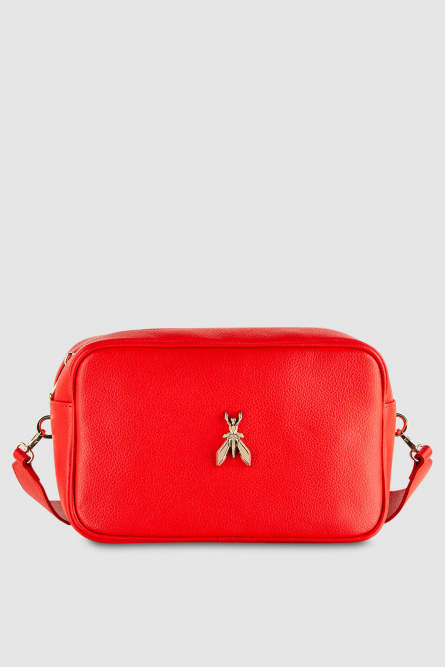 Fly Camera leather bag with chain, Red, Patrizia Pepe