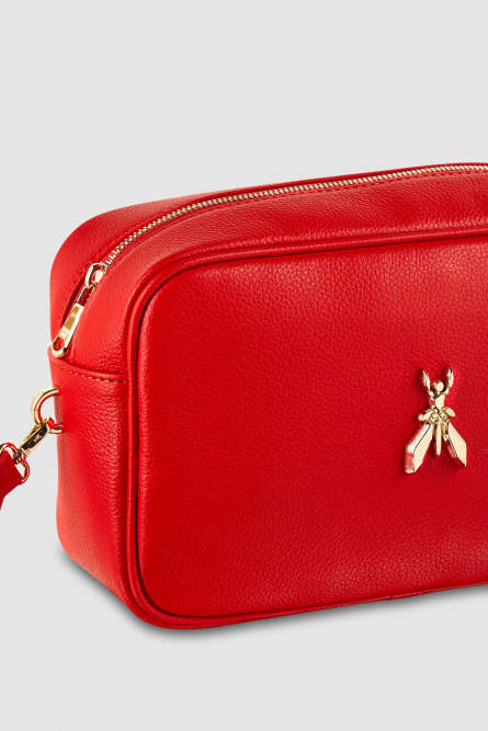 Fly Camera leather bag with chain, Red, Patrizia Pepe