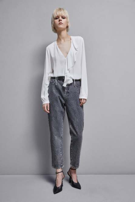 Essential crepe blouse, White, Patrizia Pepe