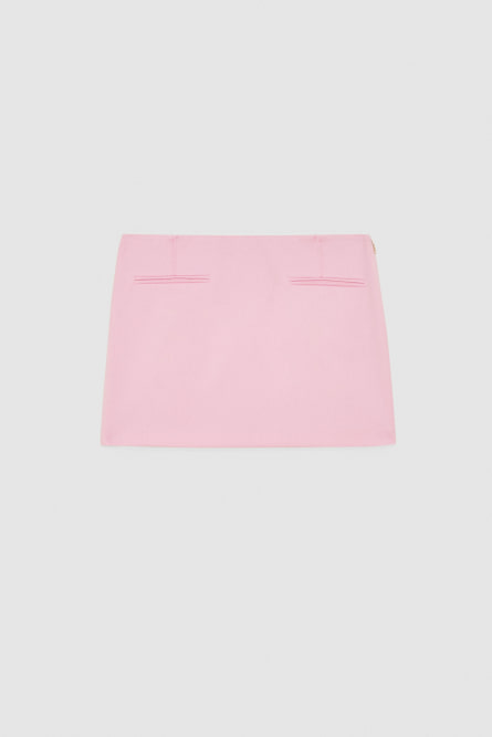 Low-waisted flannel miniskirt, Pink, Patrizia Pepe