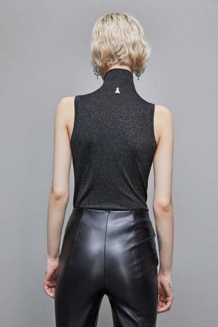 Essential sleeveless top, Black, Patrizia Pepe