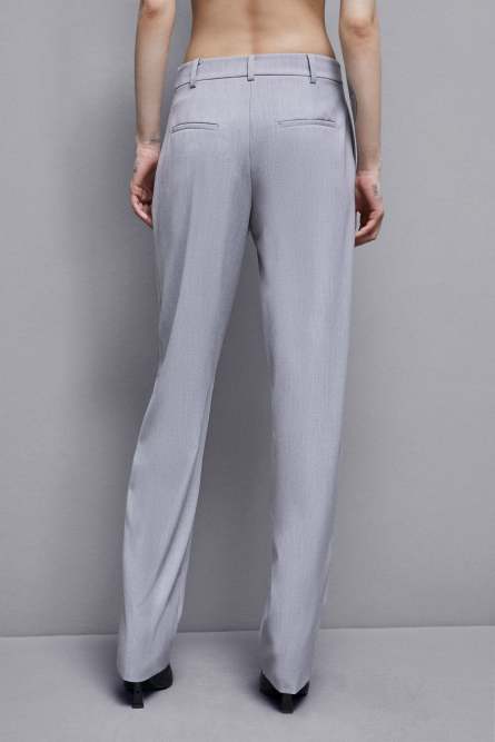 Regular fit viscose pants, Grey, Patrizia Pepe