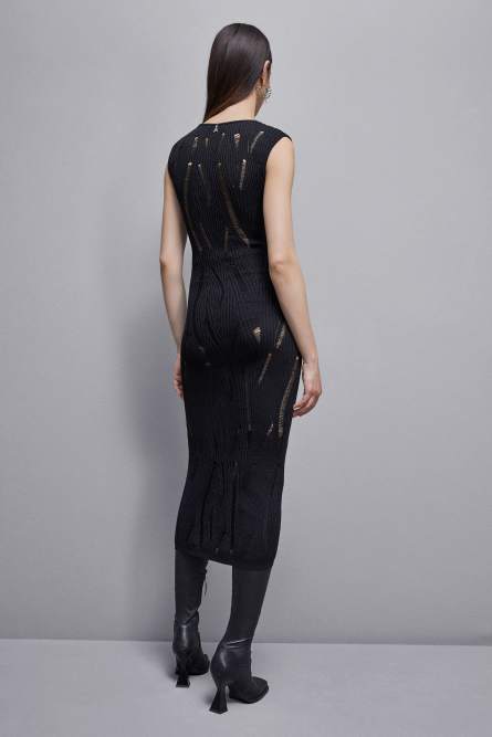 Maxivestido sin mangas, Negro