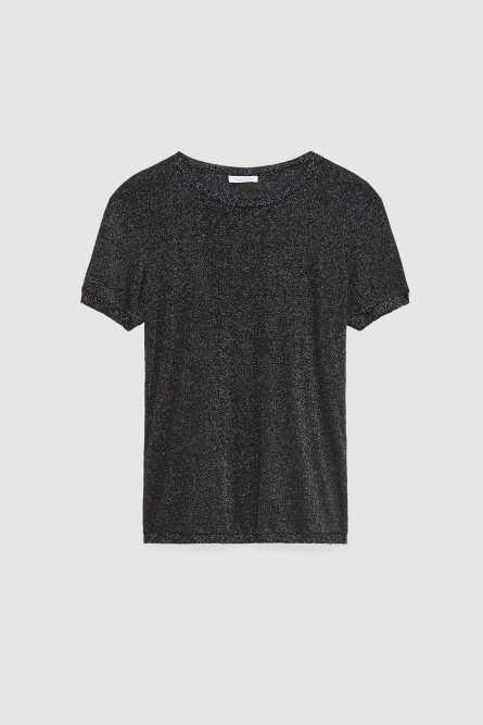 Essential short-sleeved sweater, Black, Patrizia Pepe