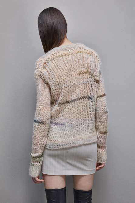 Wool blend mesh sweater, Multicolor, Patrizia Pepe