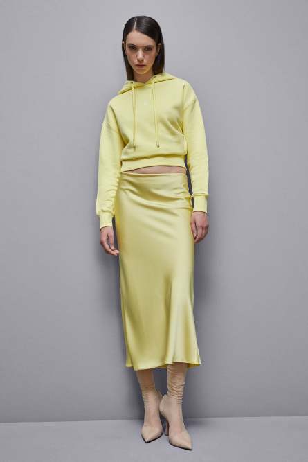 Hoodie aus Baumwolle, Gelb, Patrizia Pepe