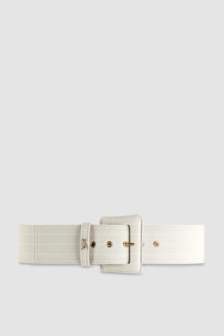 High waist fabric belt, Grey, Patrizia Pepe