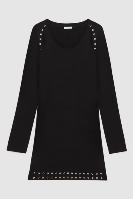 Minikleid aus Viskose, Schwarz, Patrizia Pepe