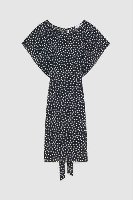 Patterned georgette mini dress, Blue, Patrizia Pepe
