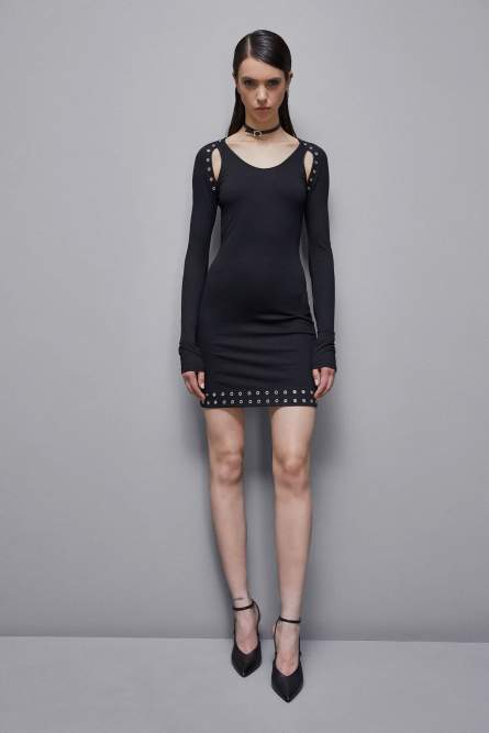Minikleid aus Viskose, Schwarz, Patrizia Pepe