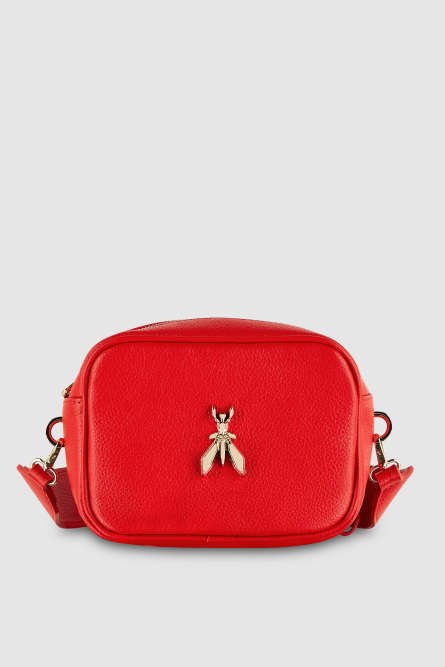 Fly Camera leather shoulder bag, Red, Patrizia Pepe