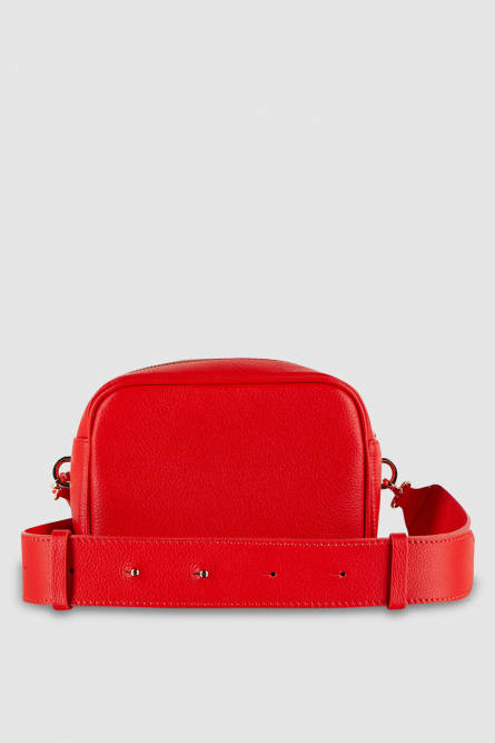 Fly Camera leather shoulder bag, Red, Patrizia Pepe