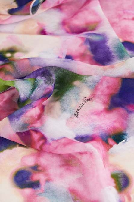 Patterned chiffon stole, Multicolor, Patrizia Pepe