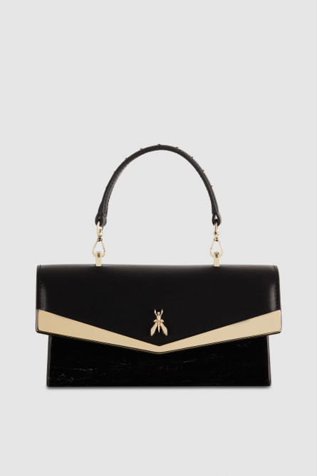 Fly Bamby shoulder bag with chain, Black, Patrizia Pepe