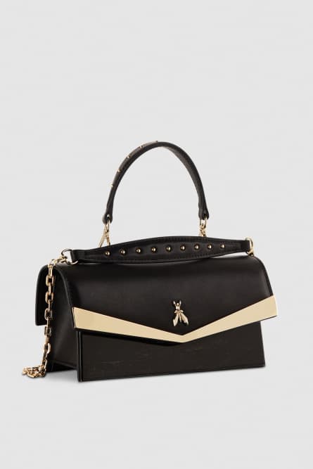 Fly Bamby shoulder bag with chain, Black, Patrizia Pepe