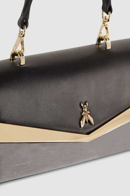 Fly Bamby shoulder bag with chain, Black, Patrizia Pepe