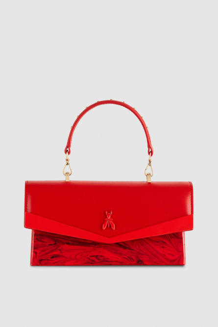 Fly Bamby shoulder bag with chain, Red, Patrizia Pepe