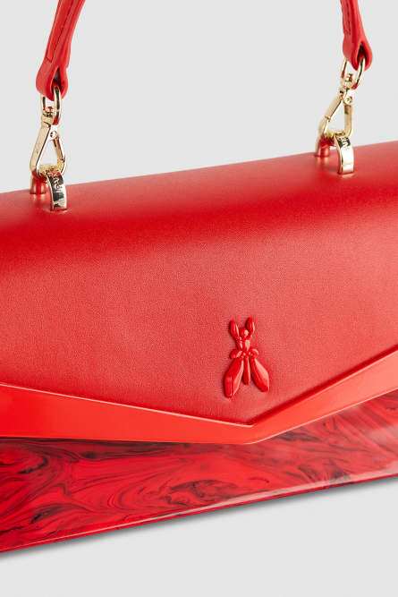 Fly Bamby shoulder bag with chain, Red, Patrizia Pepe