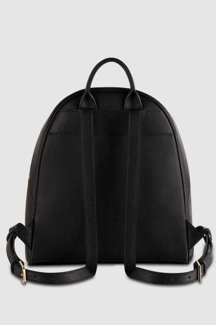Fly leather backpack with double pocket, Black, Patrizia Pepe