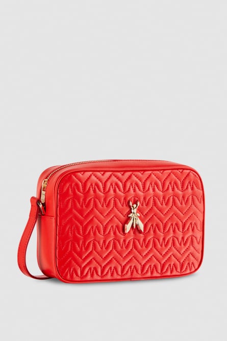 Quilted leather crossbody bag, Red, Patrizia Pepe