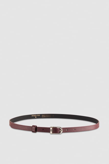 Low-waist smooth leather belt, Purple, Patrizia Pepe