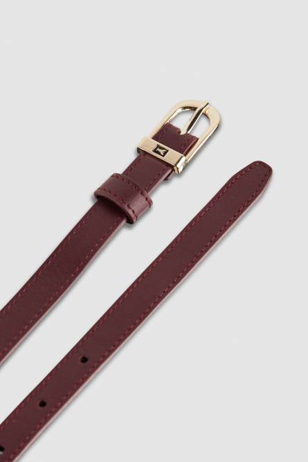 Low-waist smooth leather belt, Purple, Patrizia Pepe