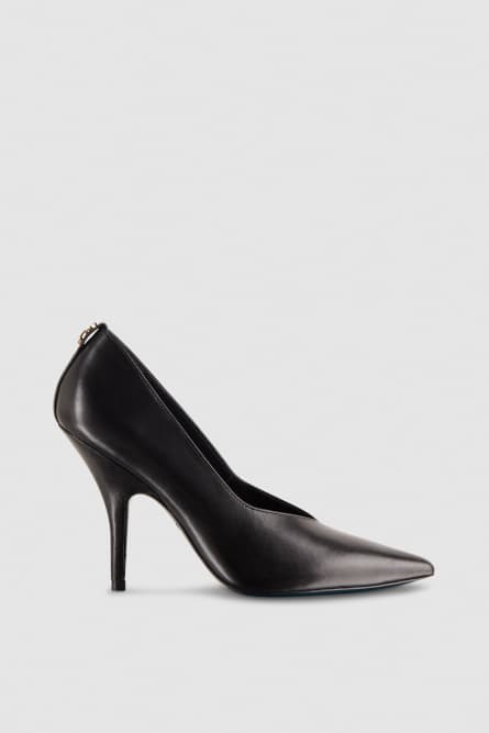 Escarpins en cuir, Noir, Patrizia Pepe