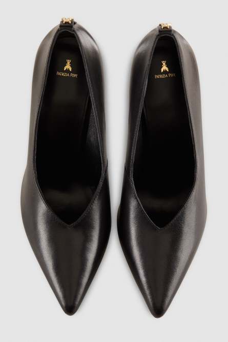 Escarpins en cuir, Noir, Patrizia Pepe