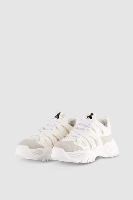Leather running sneakers, White, Patrizia Pepe