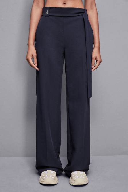 Gabardine-Hose, Regular Fit, Blau, Patrizia Pepe