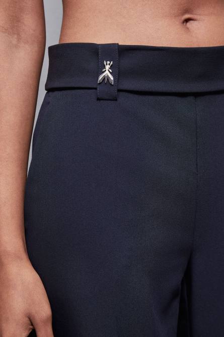 Gabardine-Hose, Regular Fit, Blau, Patrizia Pepe