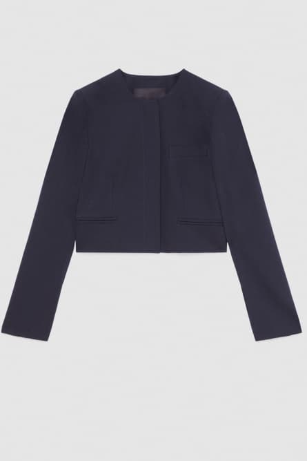 Gabardine Marsina jacket, Blue, Patrizia Pepe