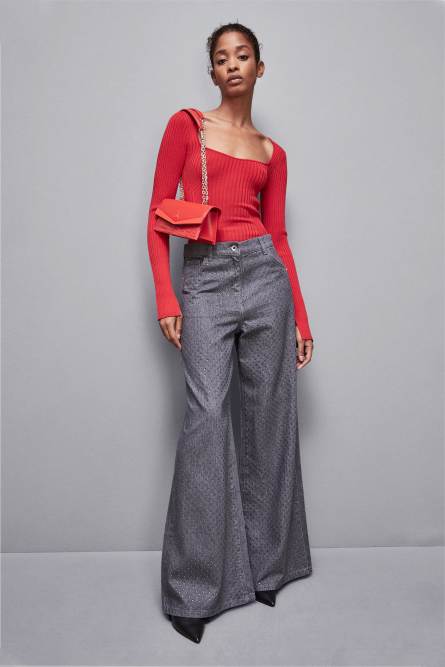 Fly Bamby shoulder bag with chain, Red, Patrizia Pepe