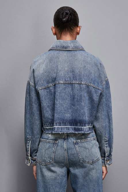 Long-sleeved shirt in jeans blue, Light Blue, Patrizia Pepe
