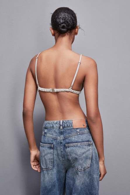 Reggiseno in flanella, Grigio, Patrizia Pepe