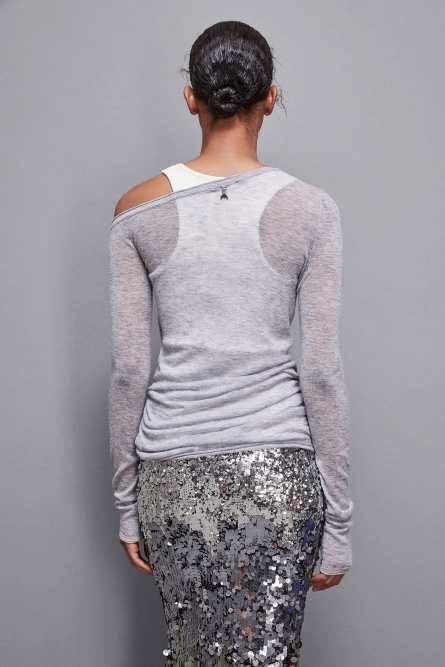 Long-sleeved wool sweater, Grey, Patrizia Pepe