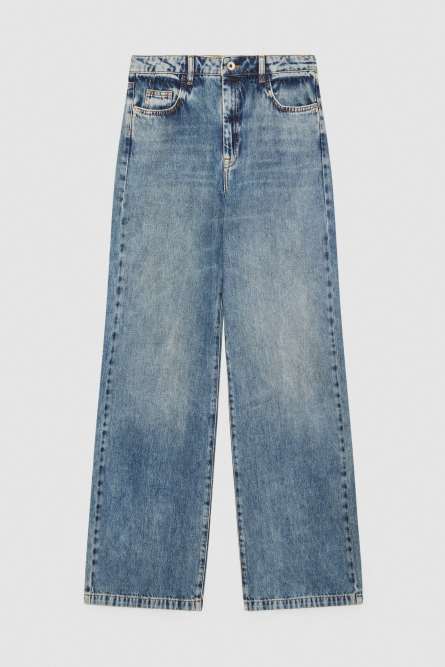 High-waisted straight fit jeans, Light Blue, Patrizia Pepe