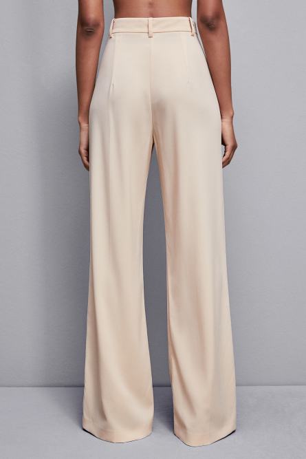 Palazzo-Hose aus Krepp Essential, Beige, Patrizia Pepe