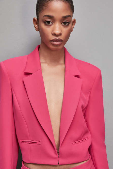 Jacket in stretch fabric, Pink, Patrizia Pepe