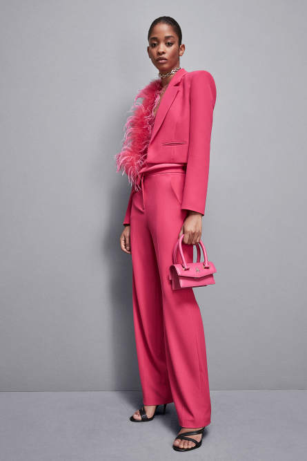 Jacket in stretch fabric, Pink, Patrizia Pepe