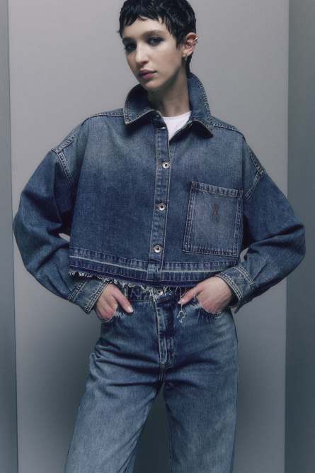 Long-sleeved shirt in jeans blue, Light Blue, Patrizia Pepe