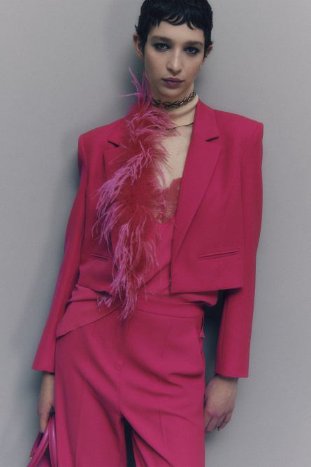 Jacket in stretch fabric, Pink, Patrizia Pepe